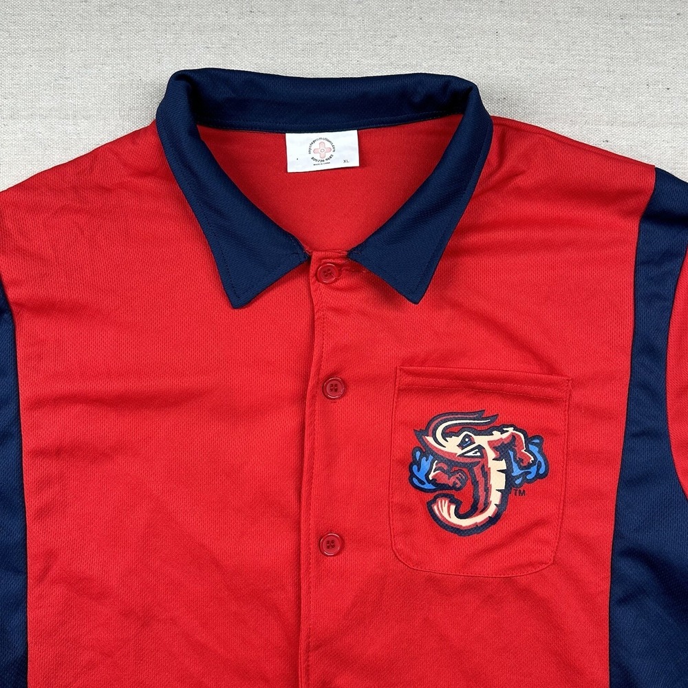 Jumbo Shrimp Shirt Mens XL Minor League Baseball Jacksonville FL Camp Bowling - Picture 3 of 10